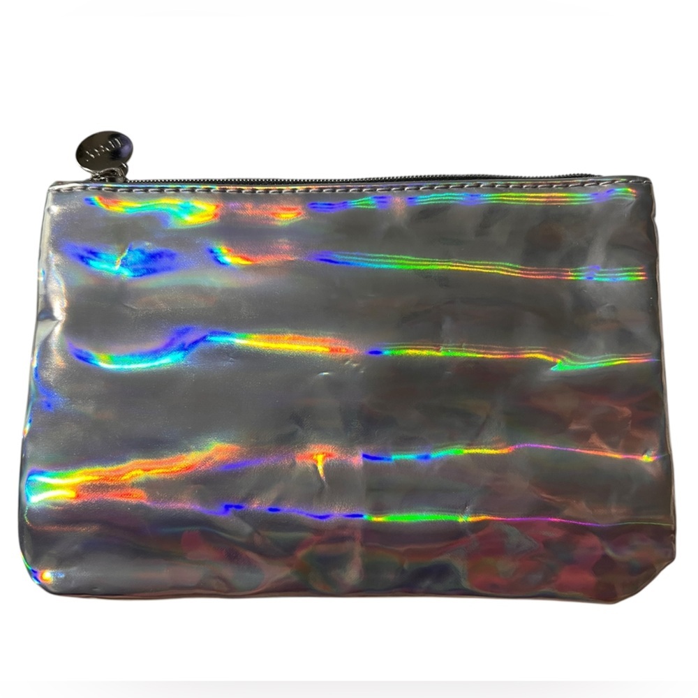 IPSY Glam Bag, Holographic Silver Cosmetic Bag, 7”x5